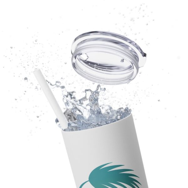 Beach Vibes Skinny Tumbler with Straw - 20oz - Image 7