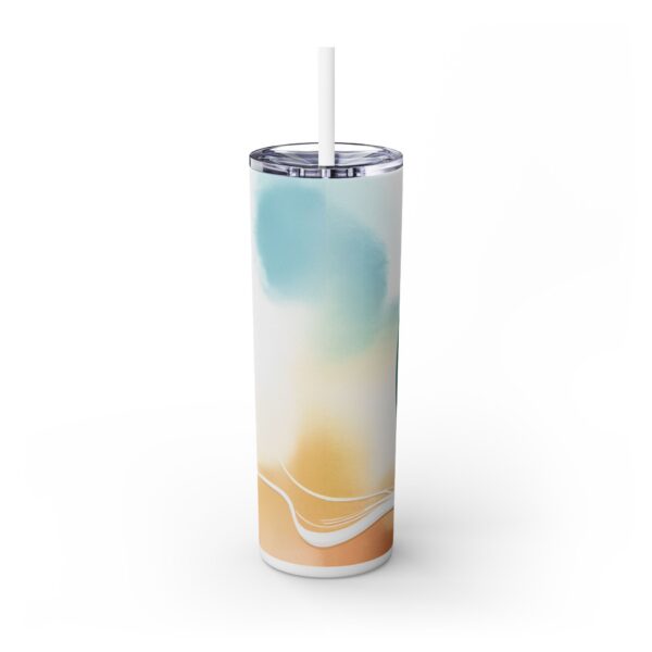 Beach Vibes Skinny Tumbler with Straw - 20oz - Image 4